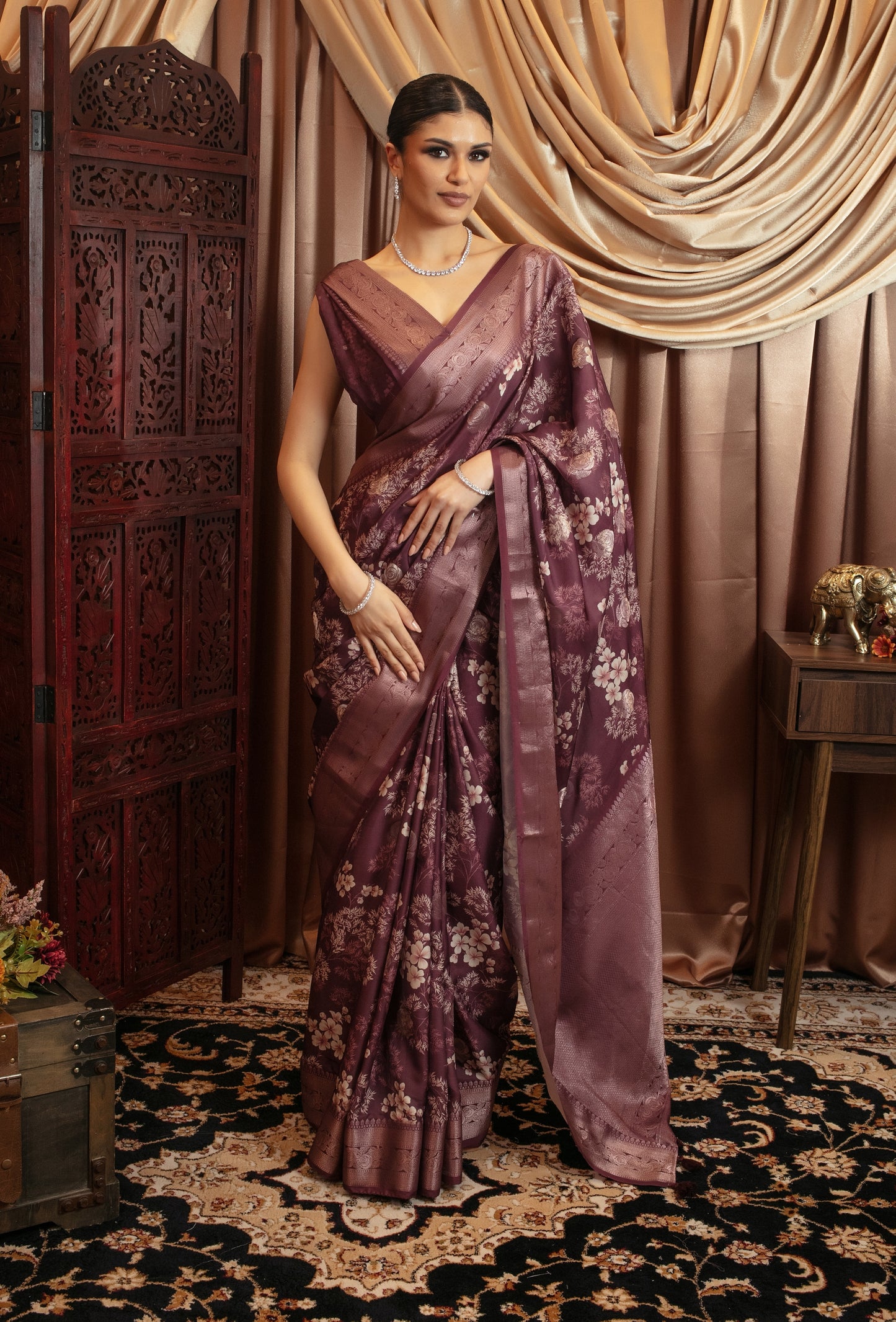 Premium Royal Look Art Silk Sari MS0123A