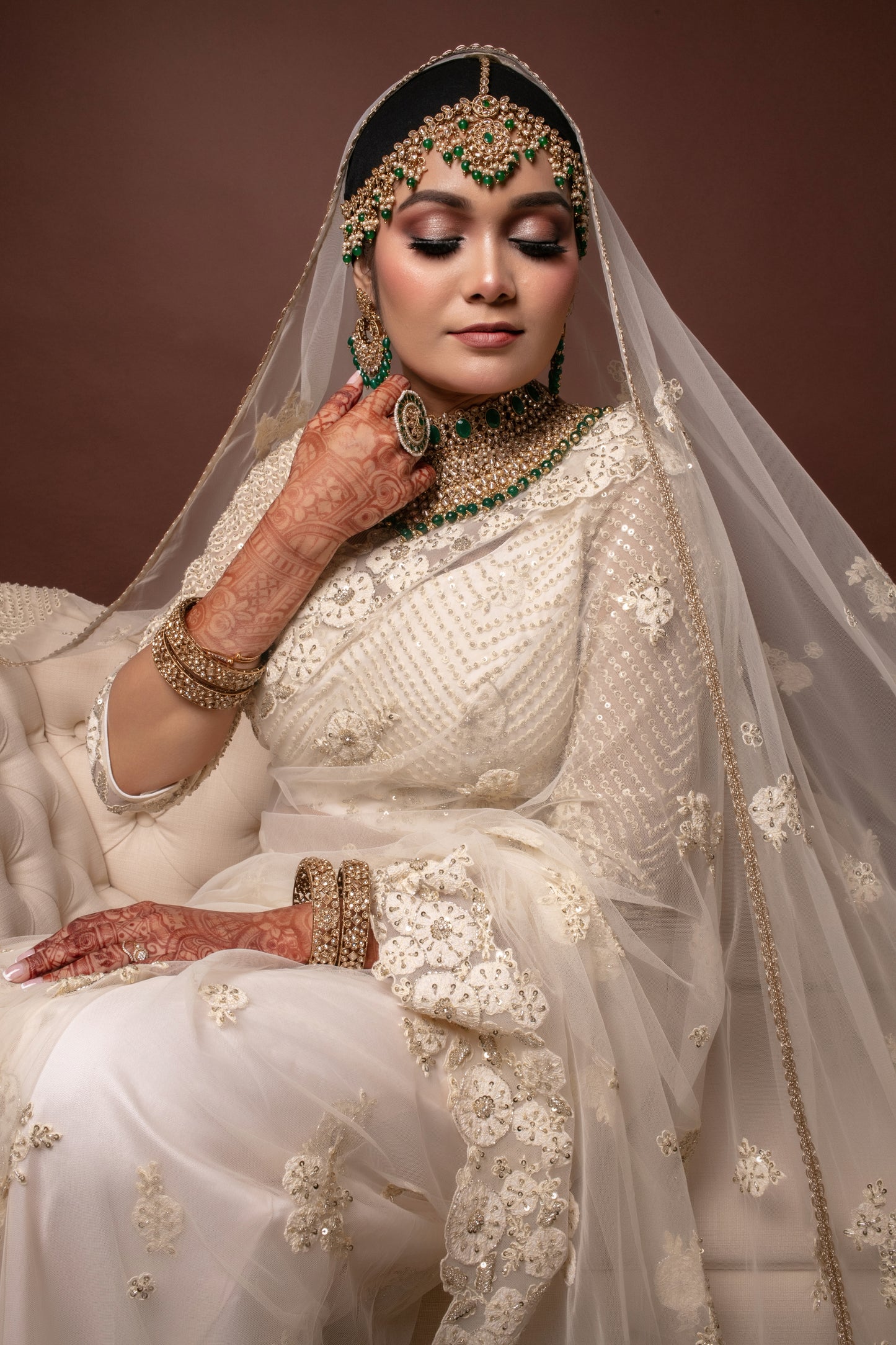 Signature Tulle B/work Sari + Dupatta, Blouse & Petticoat NSC132L PMB006