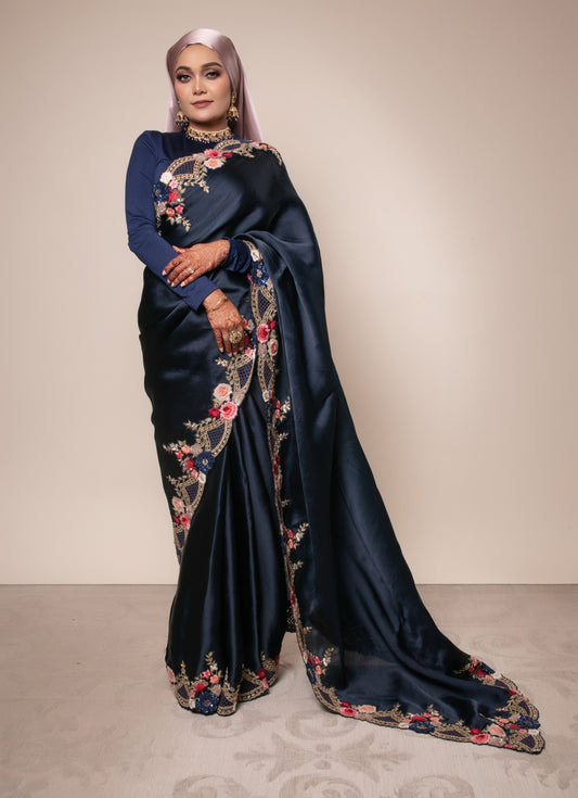 Luxury Organza Silk Beadwork & Resham Embroidery Sari 2461 RT011