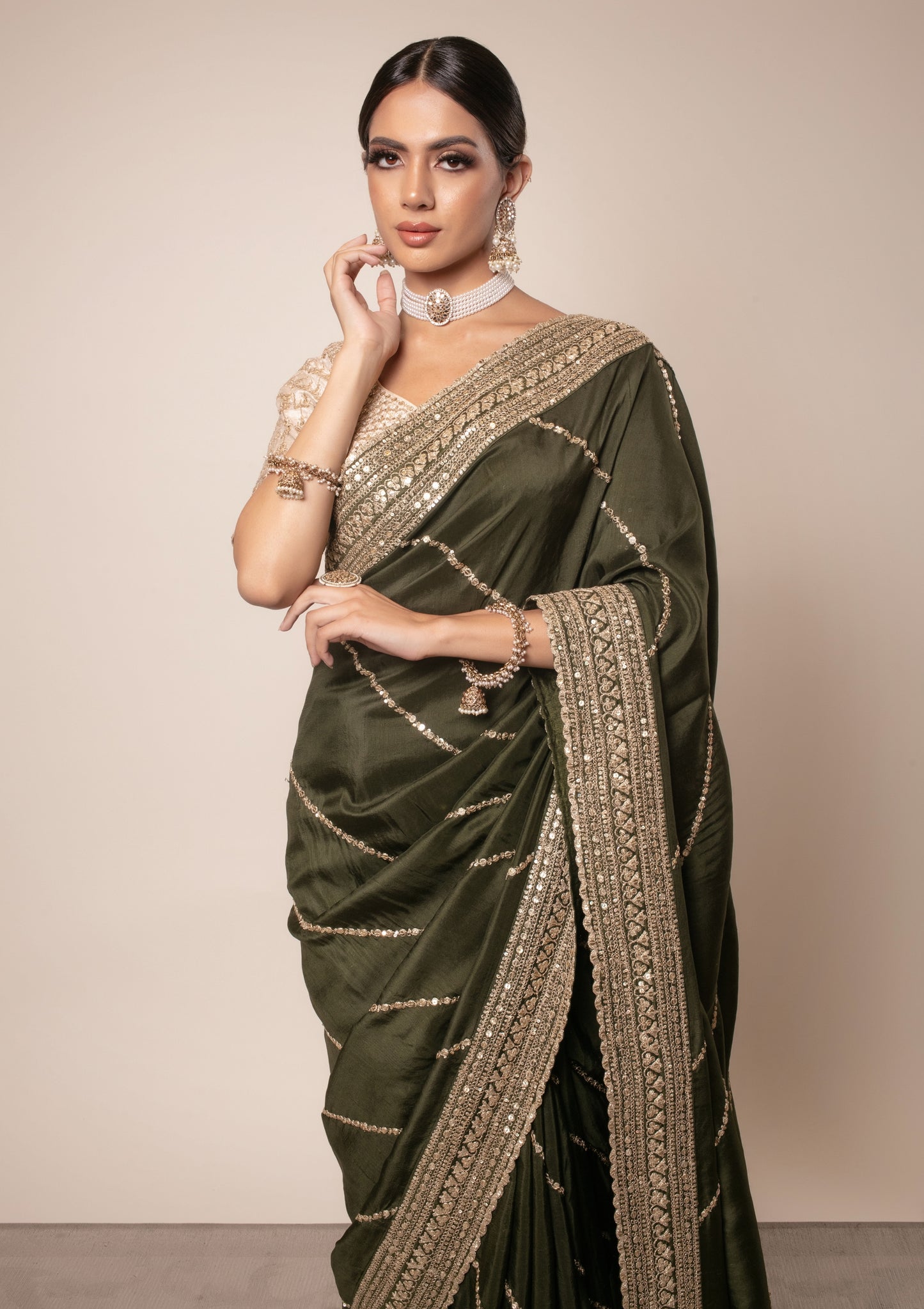 Luxury Organza Silk Tilla Embroidery Sari 2792 RT013