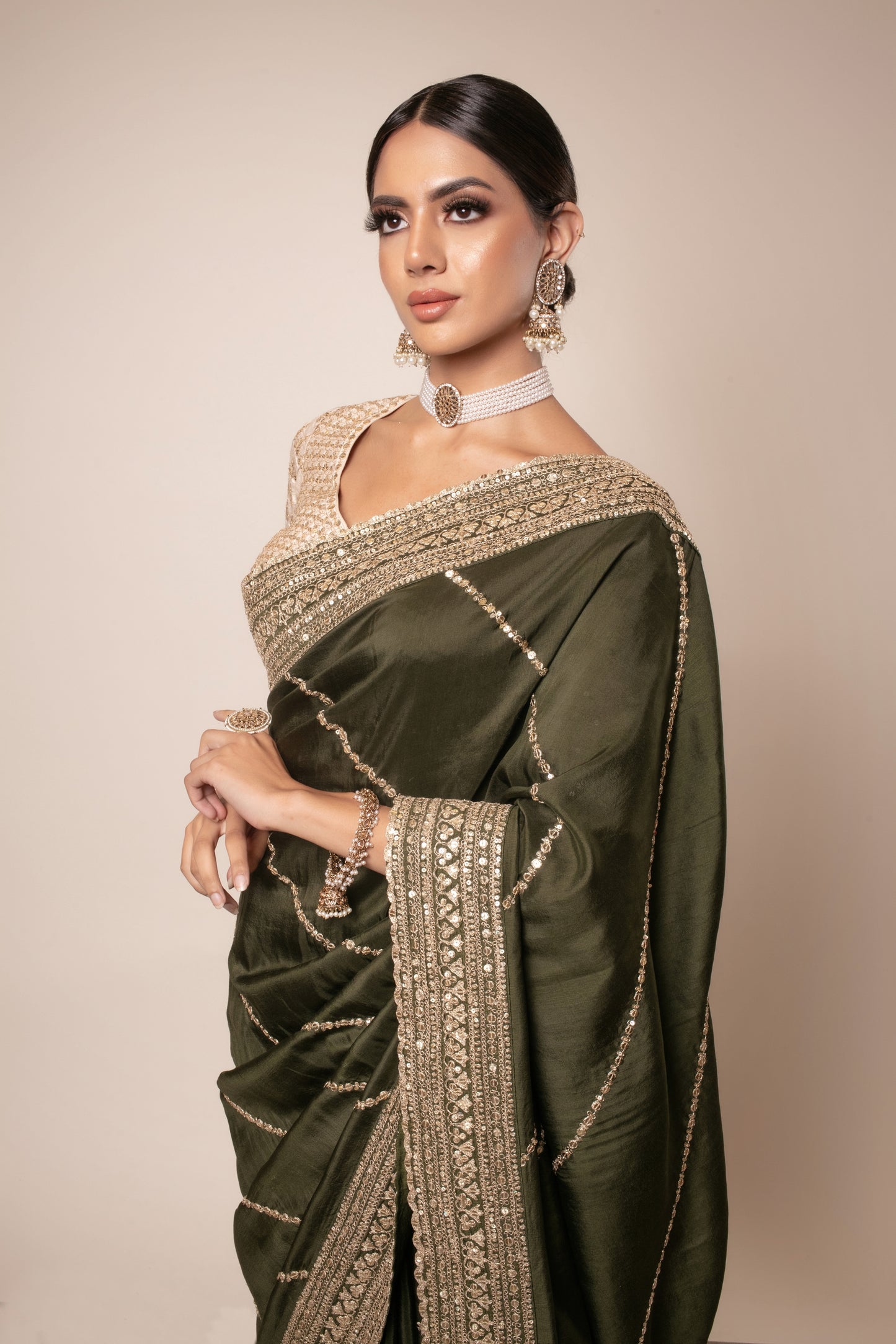 Luxury Organza Silk Tilla Embroidery Sari 2792 RT013