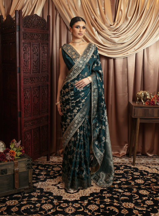 Premium Viscose Silk Banarasi Sari VC081