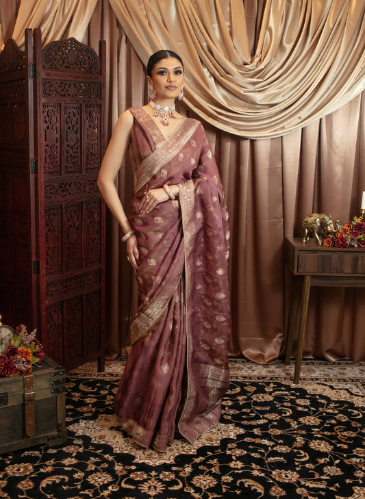 Premium Viscose Silk Banarasi Sari VC082